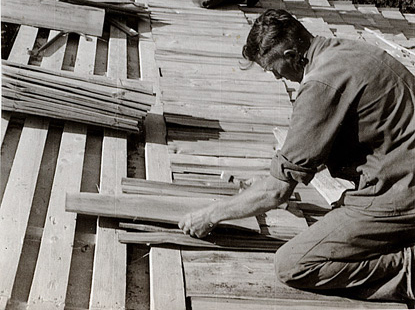 tejas de madera de alerce