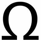 symbole oméga de résistance ohm