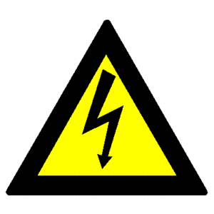 símbolo de peligro eléctrico