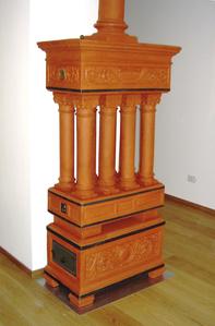 stufa legna terracotta