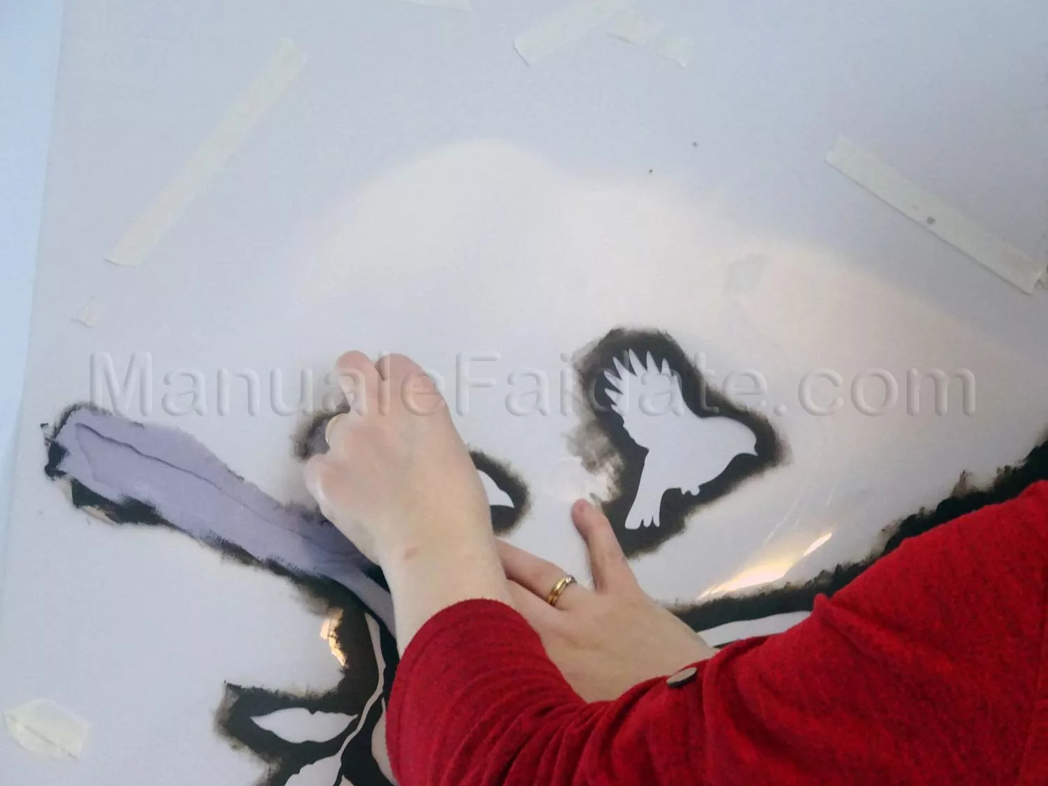 stencil parete imbianchino