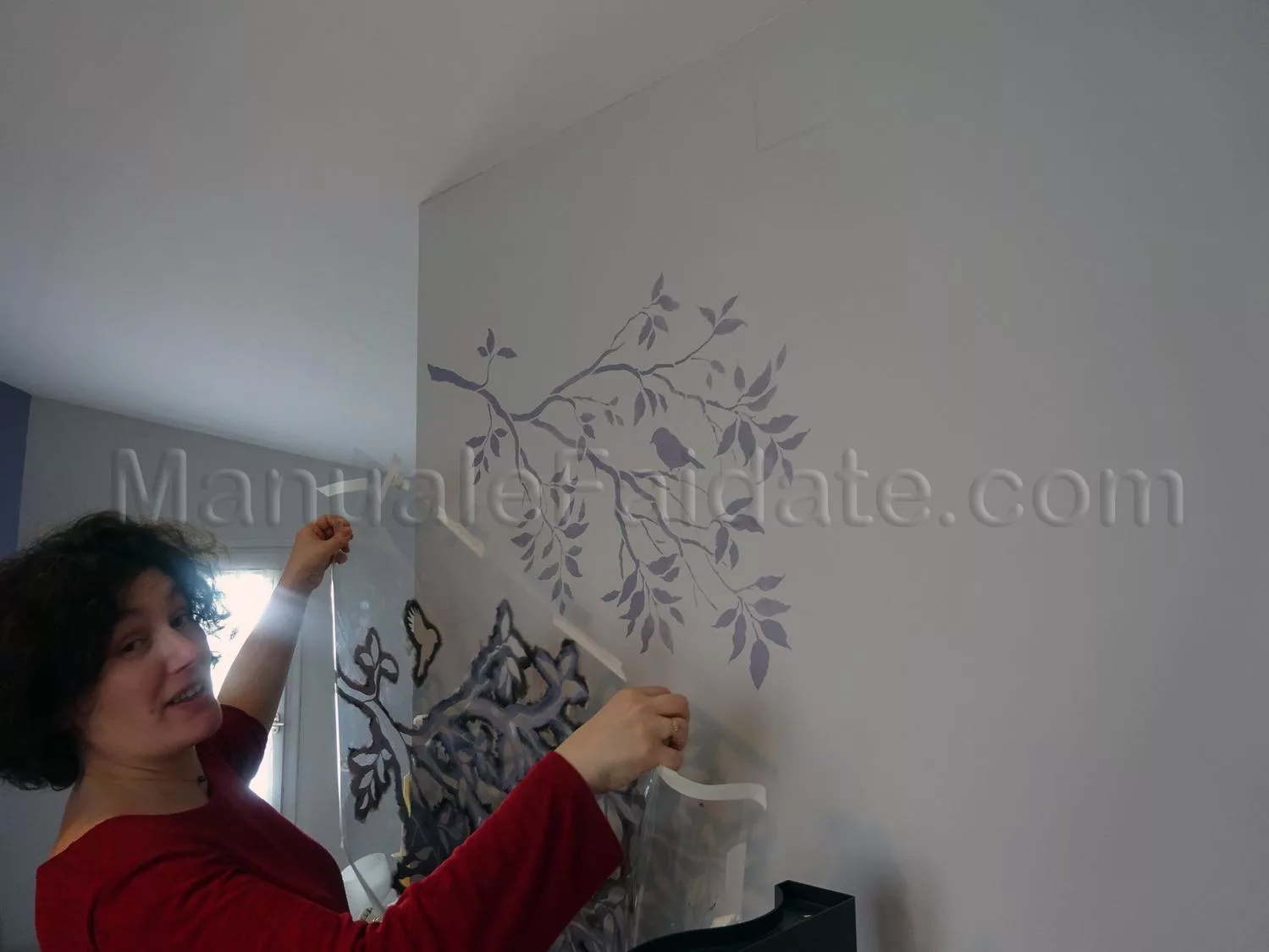stencil parete imbianchino