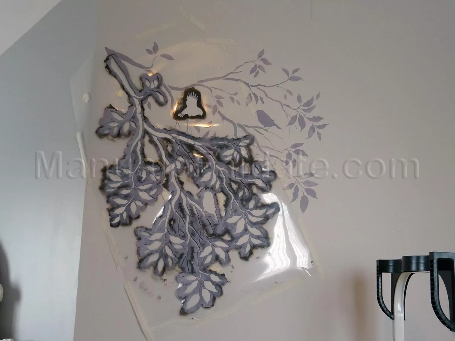 stencil parete imbianchino