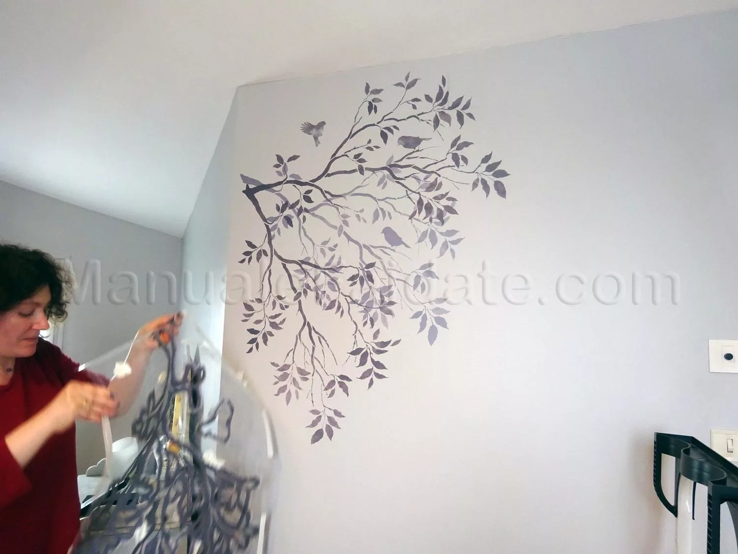 stencil parete imbianchino