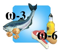 omega 3 and omega 6 can be found in different foods