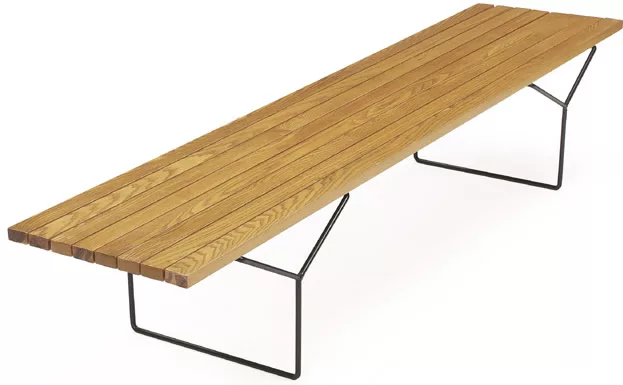 Banc banc à lattes bertoia