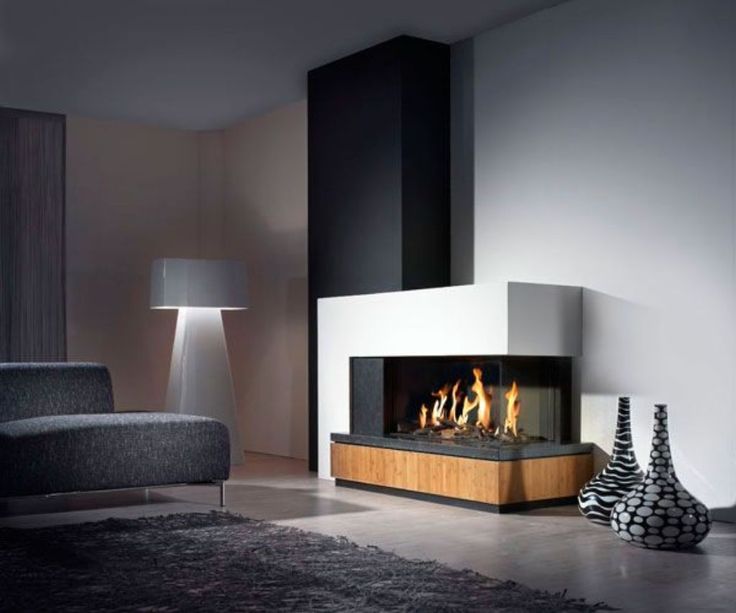 modern fireplace