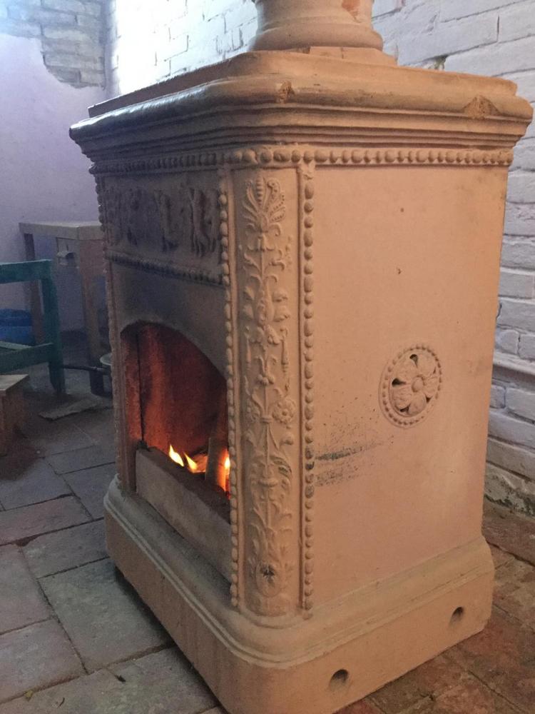 terracotta stove