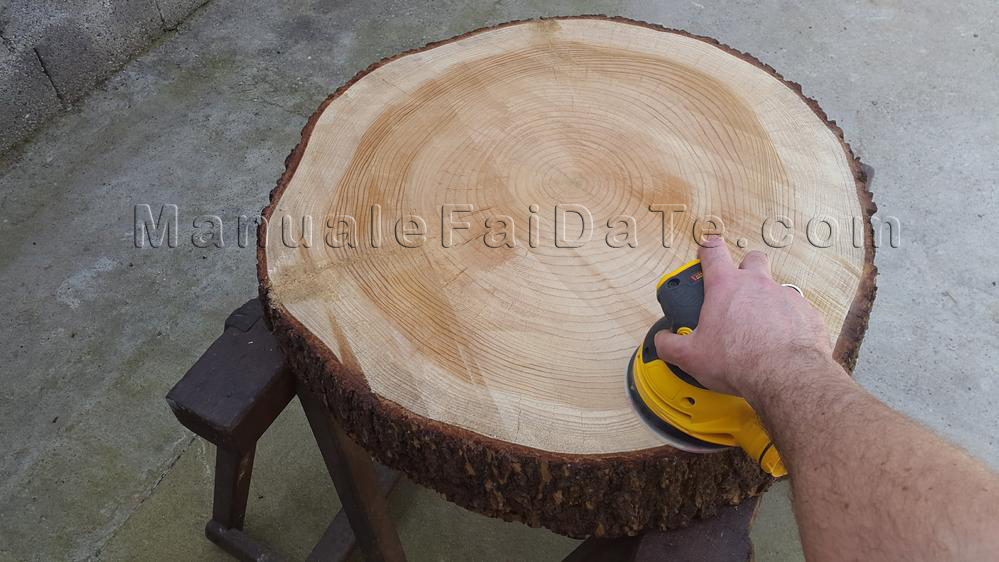 tavolino basso tronco