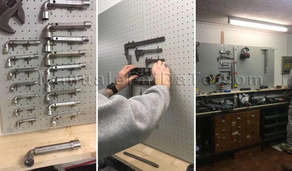 panneaux perforés pour transporter des outils