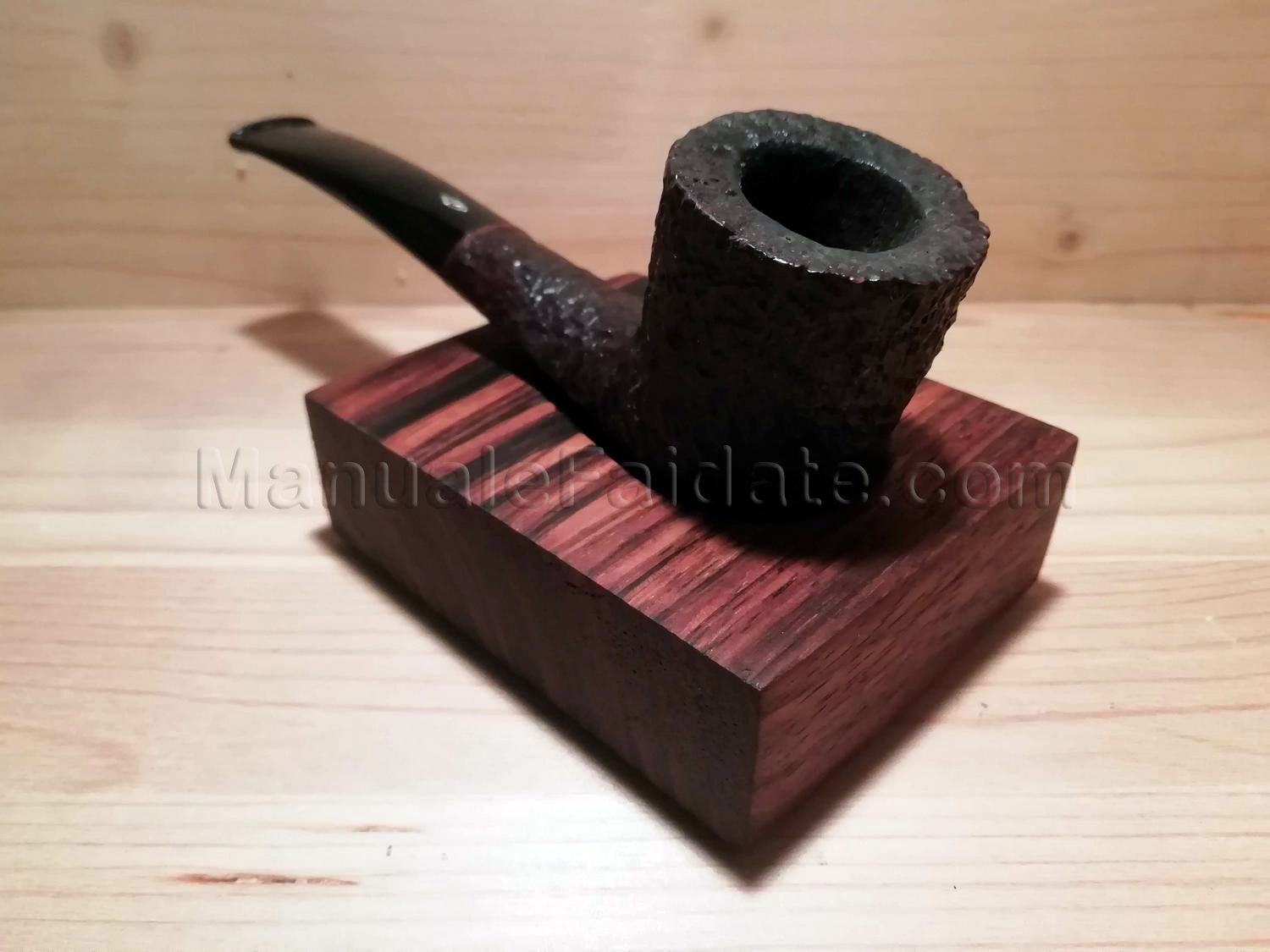 pipe holder zebrano solid wood