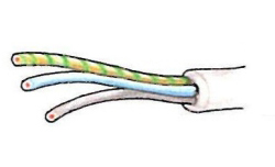 three wire electric cable